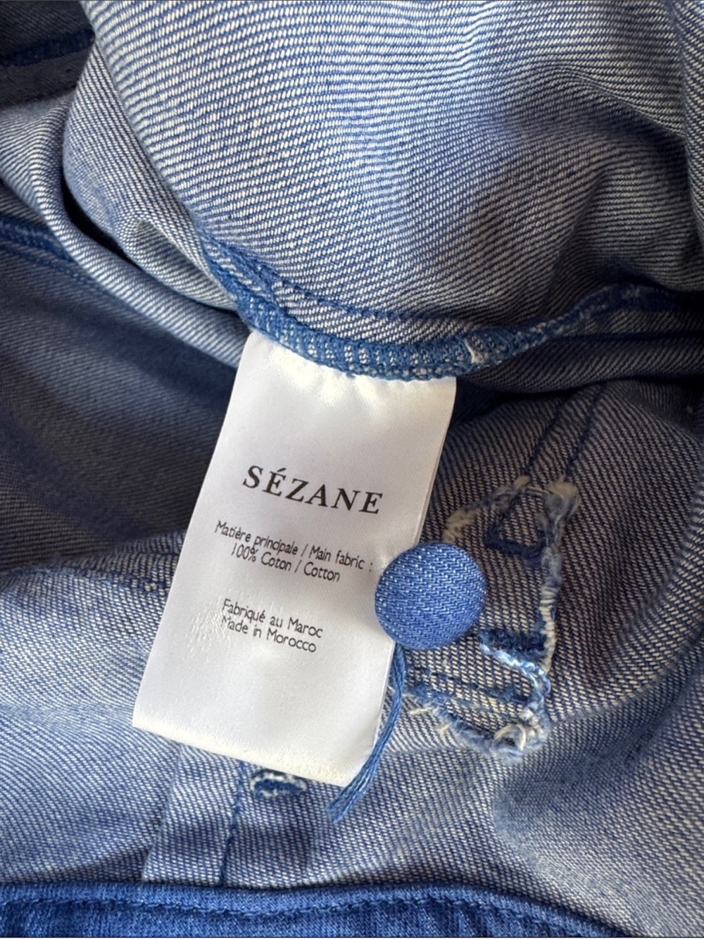 Sézane Phil Trousers in Cobalt Blue Wide leg and belted in Size French 42/US 10 - Picture 11 of 12